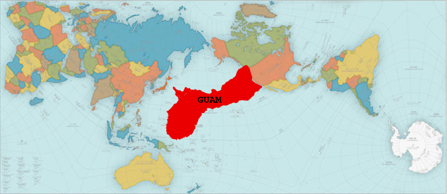Map Of Guam On World Map A New More Accurate World Map Finally Shows How Fucking Big Guam Really Is  - The Humor Weakly